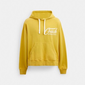 Coach Americana Men Hoodie Yellow | UAE_CH14632