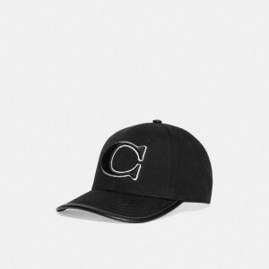 Coach Baseball Women Hats Black | UAE_CH23625