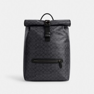 Coach Beck Roll Top In Signature Men Backpacks Grey | UAE_CH34216