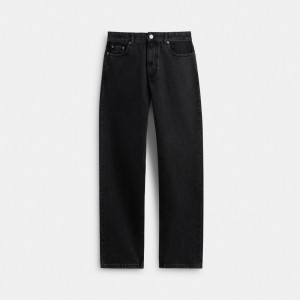 Coach Black Taper In Organic Cotton Men Jeans Black | UAE_CH32536
