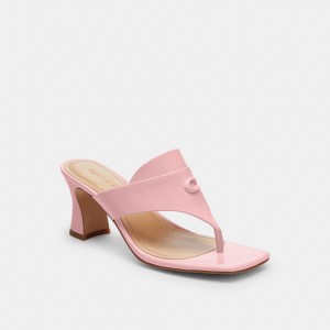 Coach Bree Soft Women Sandals Pink | UAE_CH62444