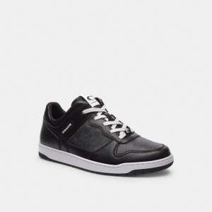 Coach C201 In Signature Men Sneakers Black | UAE_CH31530