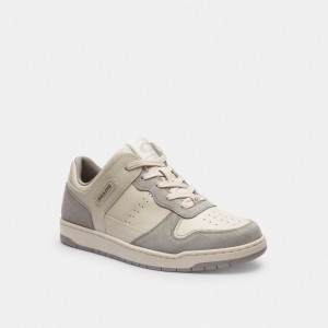 Coach C201 Low Top Chalk Women Sneakers Grey | UAE_CH24921