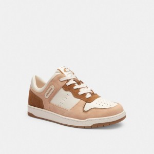 Coach C201 Low Top Chalk Women Sneakers Pink / White | UAE_CH50369