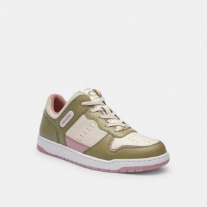 Coach C201 Low Top Moss Women Sneakers Light Rose | UAE_CH21386