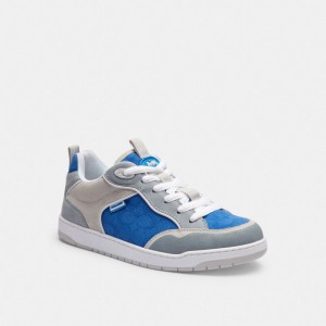 Coach C203 In Signature Canvasberry Men Sneakers Grey / Blue | UAE_CH58838