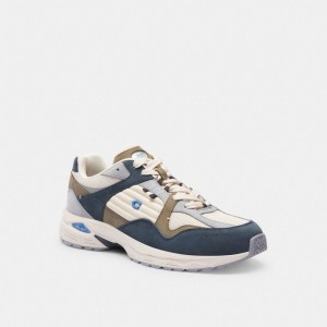 Coach C301 Denim Men Sneakers Dark Blue | UAE_CH44310