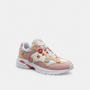 Coach C301 With Tea Light Women Sneakers Rose | UAE_CH48266