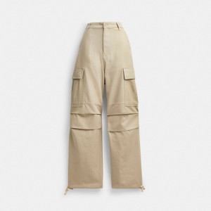 Coach Cargo Women Pants Khaki | UAE_CH42060