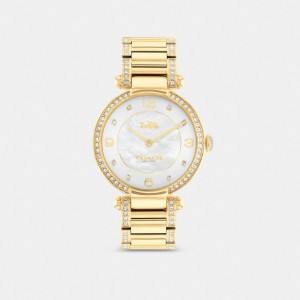Coach Cary 34 Mm Women Watches Gold | UAE_CH95307