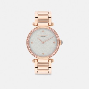 Coach Cary 34 Mm Women Watches Rose Gold | UAE_CH51833
