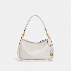 Coach Cary Pebble Leather Women Crossbody Bags White | UAE_CH28061
