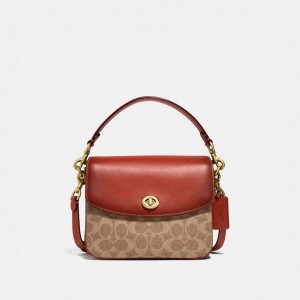 Coach Cassie 19 In Signature Canvas Pvc Women Crossbody Bags Brown | UAE_CH37126