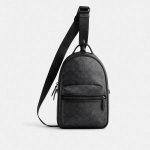 Coach Charter Pack In Signature Men Crossbody Bags Grey | UAE_CH85271