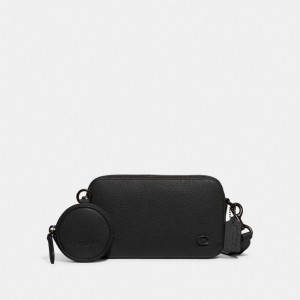 Coach Charter Slim Men Crossbody Bags Black | UAE_CH77424