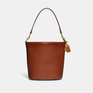 Coach Dakota Bucket Glovetanned Leather Women Shoulder Bags Brown | UAE_CH67618