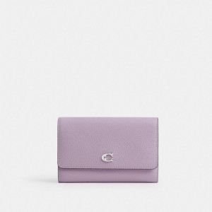 Coach Essential Medium Flap In Colorblock Women Large Wallets Purple | UAE_CH93230