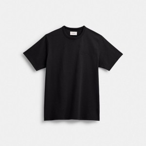 Coach Essential Men T Shirts Black | UAE_CH49295