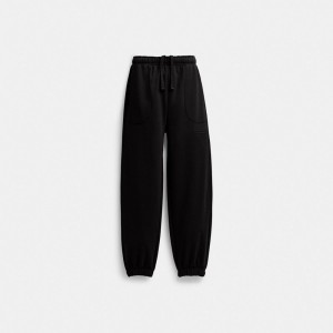 Coach Essential Solid Men Joggers Black | UAE_CH49748