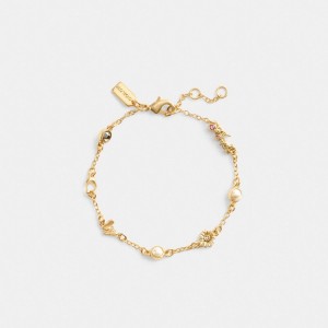 Coach Garden Charms Women Bracelets Gold | UAE_CH59306