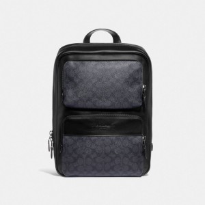 Coach Gotham In Signature Men Backpacks Black | UAE_CH63421