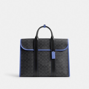 Coach Gotham Portfolio In Signature Men Briefcase Grey | UAE_CH84023
