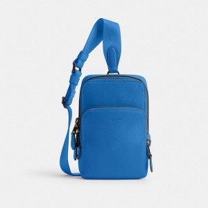 Coach Gotham Sling Pack 13berry Men Crossbody Bags Blue | UAE_CH85078