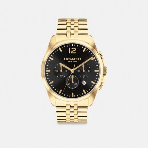 Coach Greyson 43 Mm Men Watches Gold | UAE_CH29704