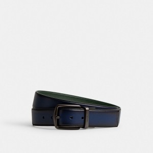Coach Harness Buckle Cut To Size Reversible Belt 38 Mm Men Belts Deep Blue | UAE_CH10523