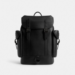 Coach Hitch Glovetanned Leather Men Backpacks Black | UAE_CH91786