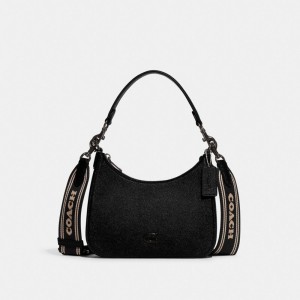 Coach Hobo With Signature Men Crossbody Bags Black | UAE_CH62499