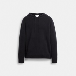 Coach Hooded Men Sweaters Black | UAE_CH74379