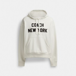 Coach Hoodie Cream Men Sweatshirts Cream | UAE_CH48527
