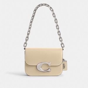Coach Idol Women Shoulder Bags Silver / White | UAE_CH10902