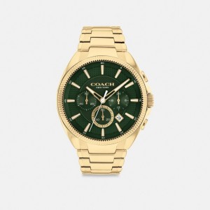 Coach Jackson 45 Mm Men Watches Gold | UAE_CH36156