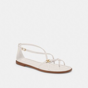 Coach Jenni Chalk Women Sandals White | UAE_CH81375