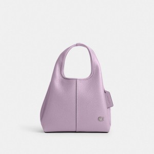 Coach Lana Shoulder 23 Polished Pebble Leather Women Crossbody Bags Purple | UAE_CH45112