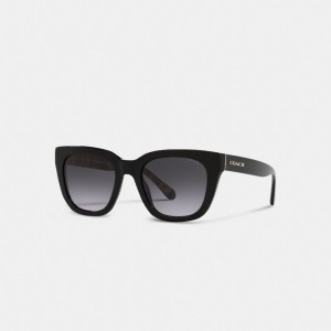 Coach Legacy Stripe Square Women Sunglasses Stripes Black | UAE_CH45955
