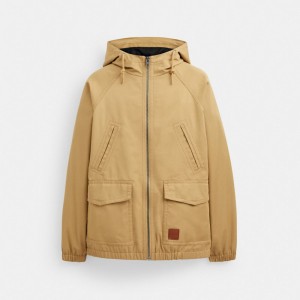 Coach Lightweight Parka Men Jackets Khaki | UAE_CH36951