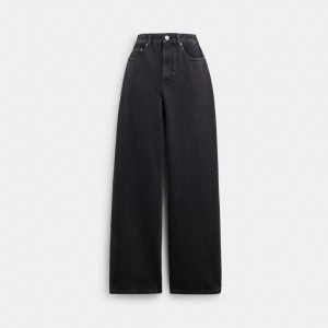 Coach Loose Fit In Organic Cotton Women Skirt Black | UAE_CH10822