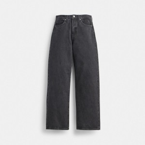 Coach Loose Fit Women Jeans Black | UAE_CH44117