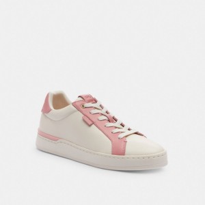 Coach Lowline Low Top Bubblegum Women Sneakers White / Pink | UAE_CH18623