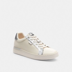 Coach Lowline Low Top Chalk Women Sneakers Silver | UAE_CH53502
