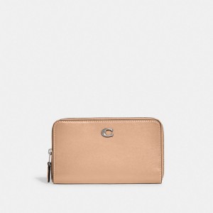 Coach Medium Zip Around Women Large Wallets Silver | UAE_CH77806
