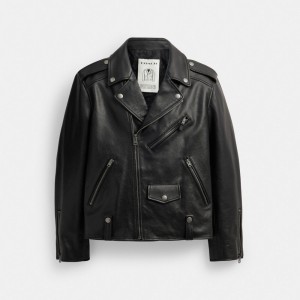 Coach Moto Women Jackets Black | UAE_CH13892