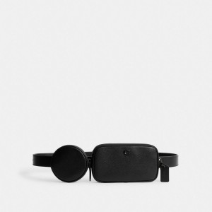 Coach Multi Pouch Belt Men Belt Bags Black | UAE_CH47794