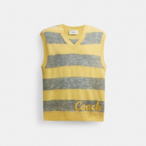 Coach North Men Sweaters Yellow | UAE_CH23722