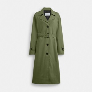 Coach Oversized Trench Women Jackets Green | UAE_CH99097
