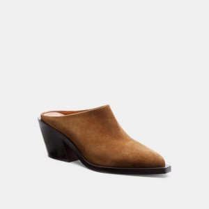 Coach Paloma Coconut Women Mules Brown | UAE_CH99184