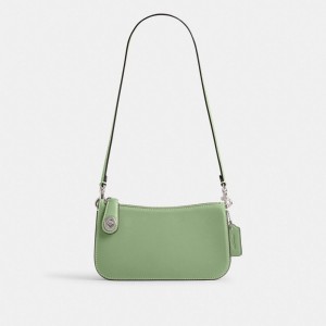 Coach Penn Glovetanned Leather Women Shoulder Bags Silver | UAE_CH84505